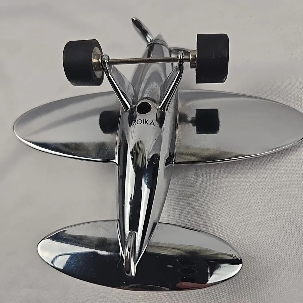 TROIKA Germany Polished Metal Airplane Magnetic‎ Paperweight / Desk Decor